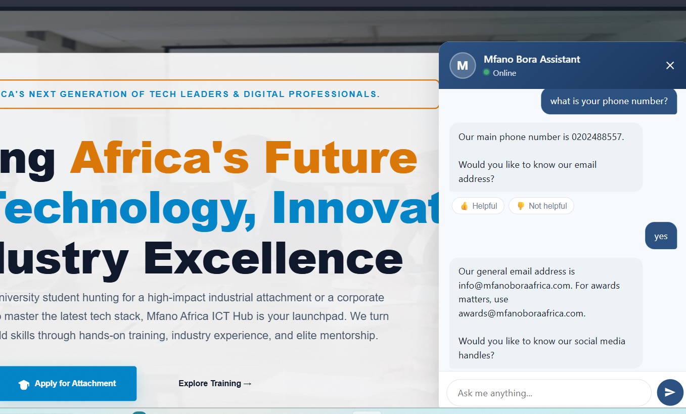 Mfano Bora Website